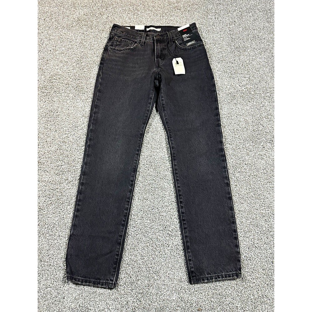Levi's Premium Middy Straight Jeans Womens 26x31 Washed Black Mid Rise NWT
